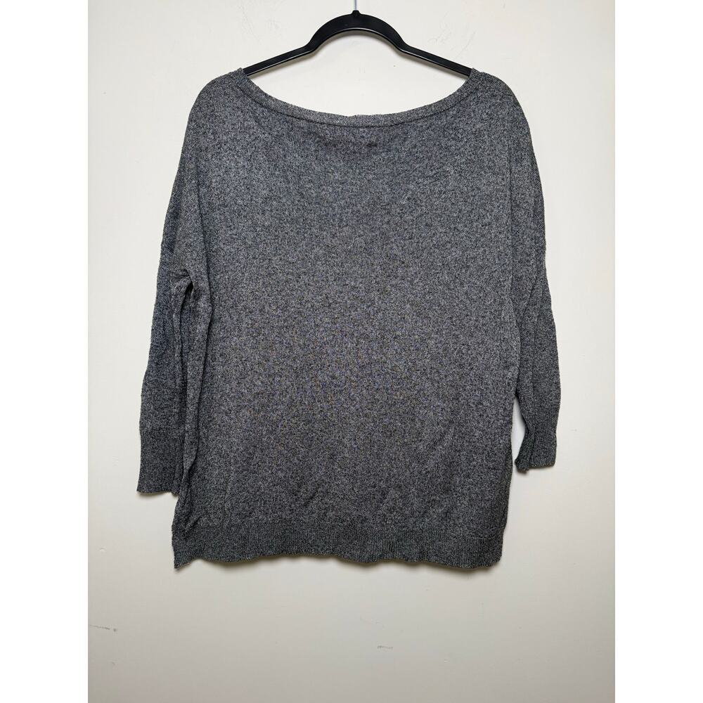 Zara Knit Black lightweight Sweater with dropped Sleeves & Front‎ Pockets Size L